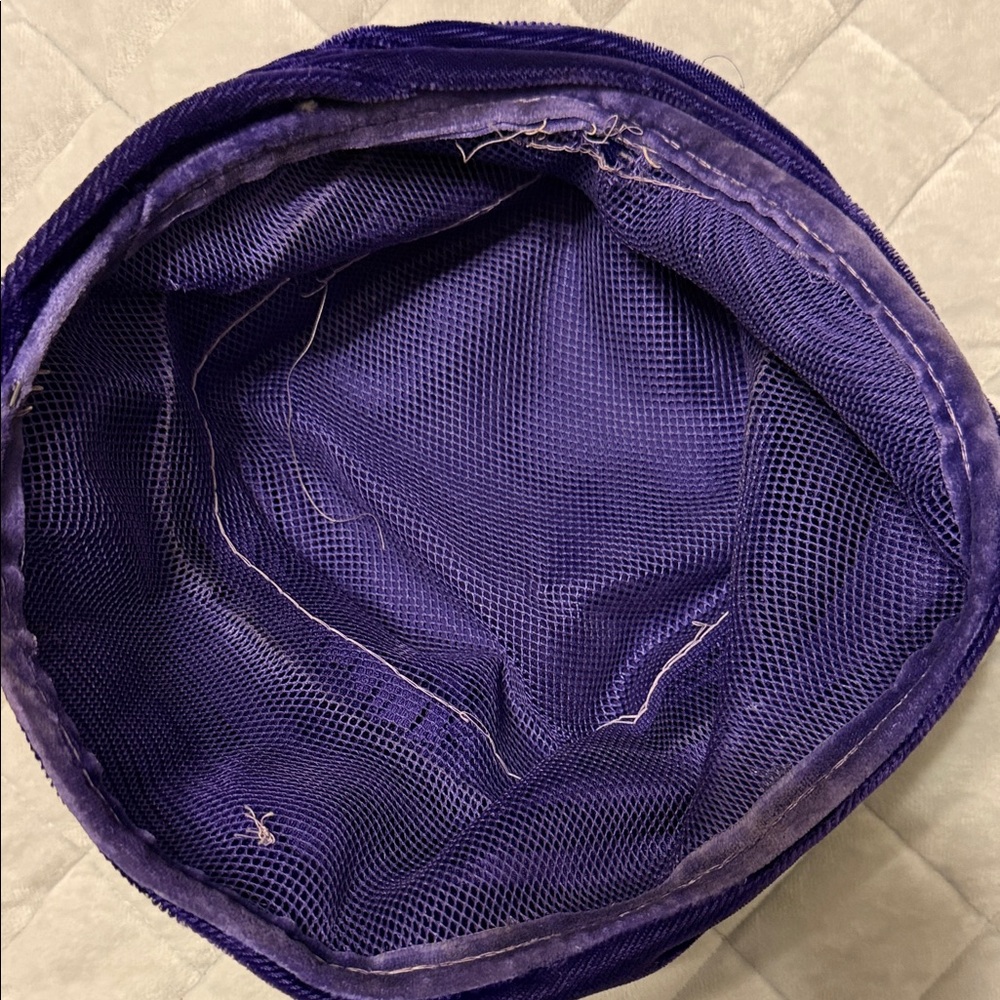 Vintage Hat Trio Orange Velvet, Purple Velvet& Cream Satin - Picture 6 of 16